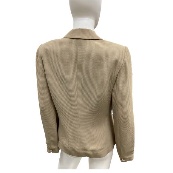 Emporio Armani Blazer Women’s Size S Made In Italy Two Button Closure Tan Color - Picture 4 of 5